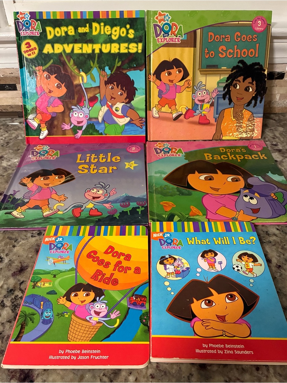 Dora Explorer Board Book Set - Pink, Purple, Green, Blue